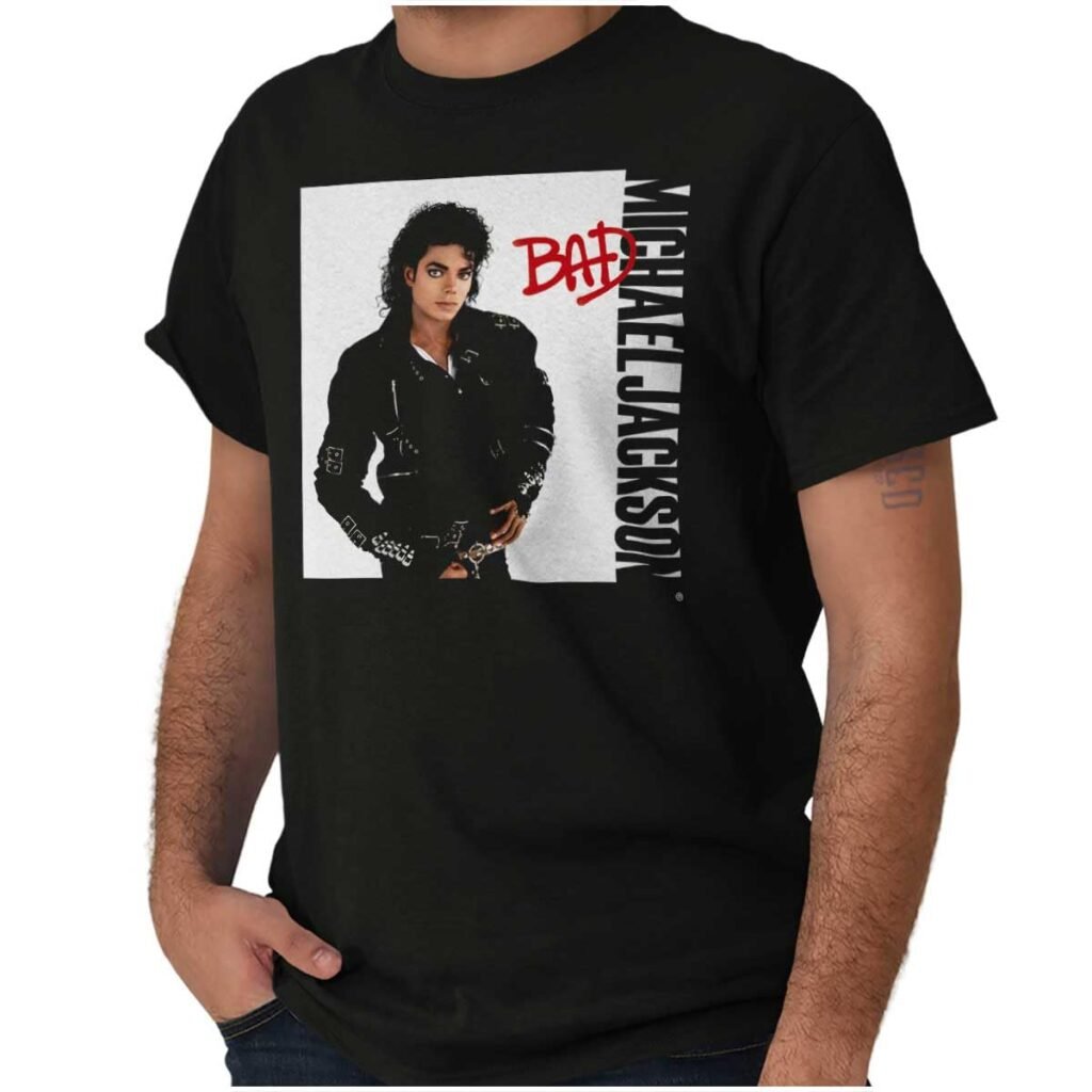 Michael Jackson 'BAD' Album Cover Graphic T-Shirt
