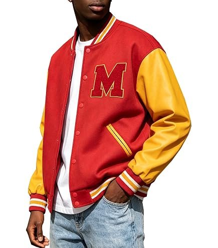 Michael Jackson 'Thriller' Red & Yellow Letterman Varsity Jacket